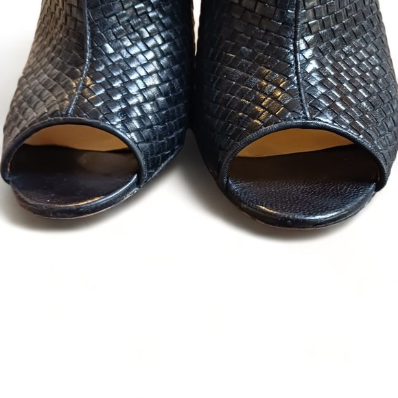 Cole Haan Black Woven Ankle Booties - Picture 9 of 16